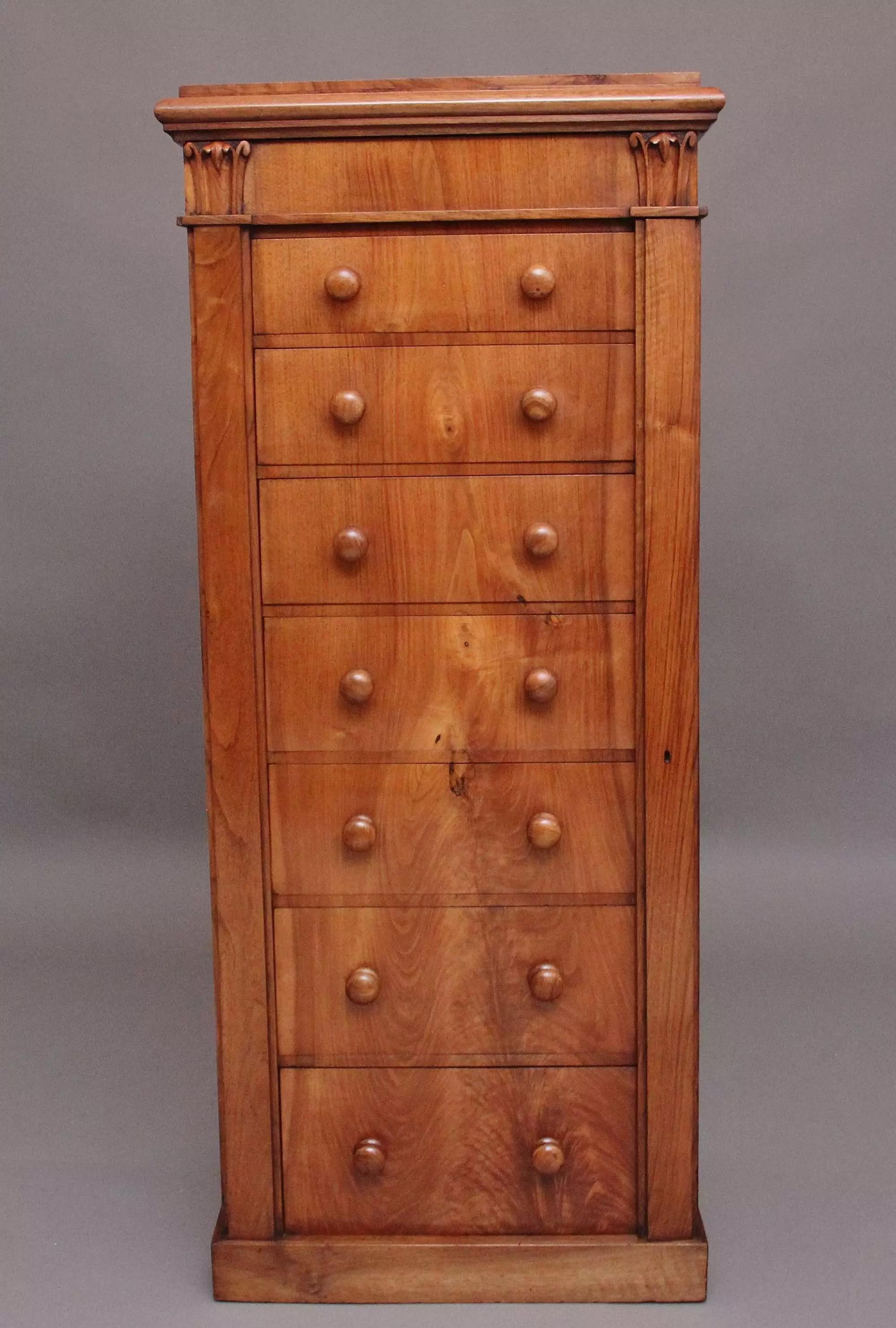 Early 19th Century Antique Regency Walnut Wellington Chest in ...