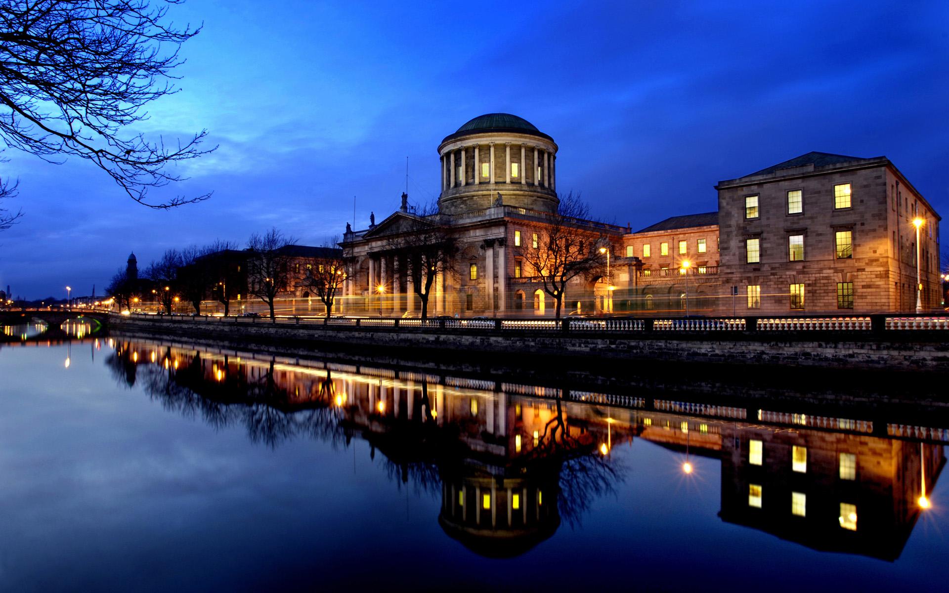 Four Courts Building on the River Liffey in Dublin, Ireland - The ...